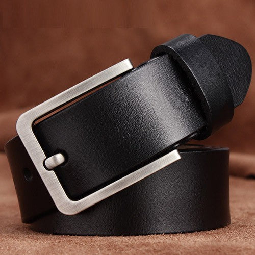 767 men's leather belt metal buckle