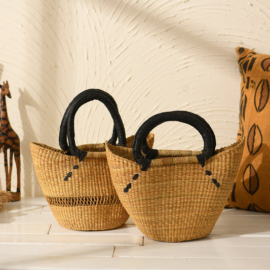 2341 woven handmade basket beach bag