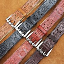 2212 vintage pin buckle cowhide belt