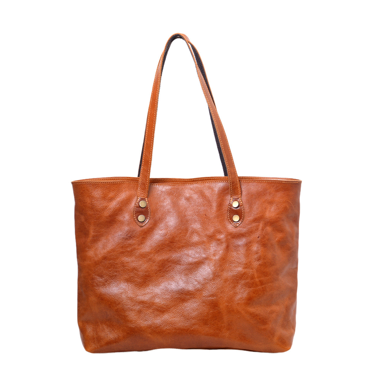 2224 genuine leather large shopping bag
