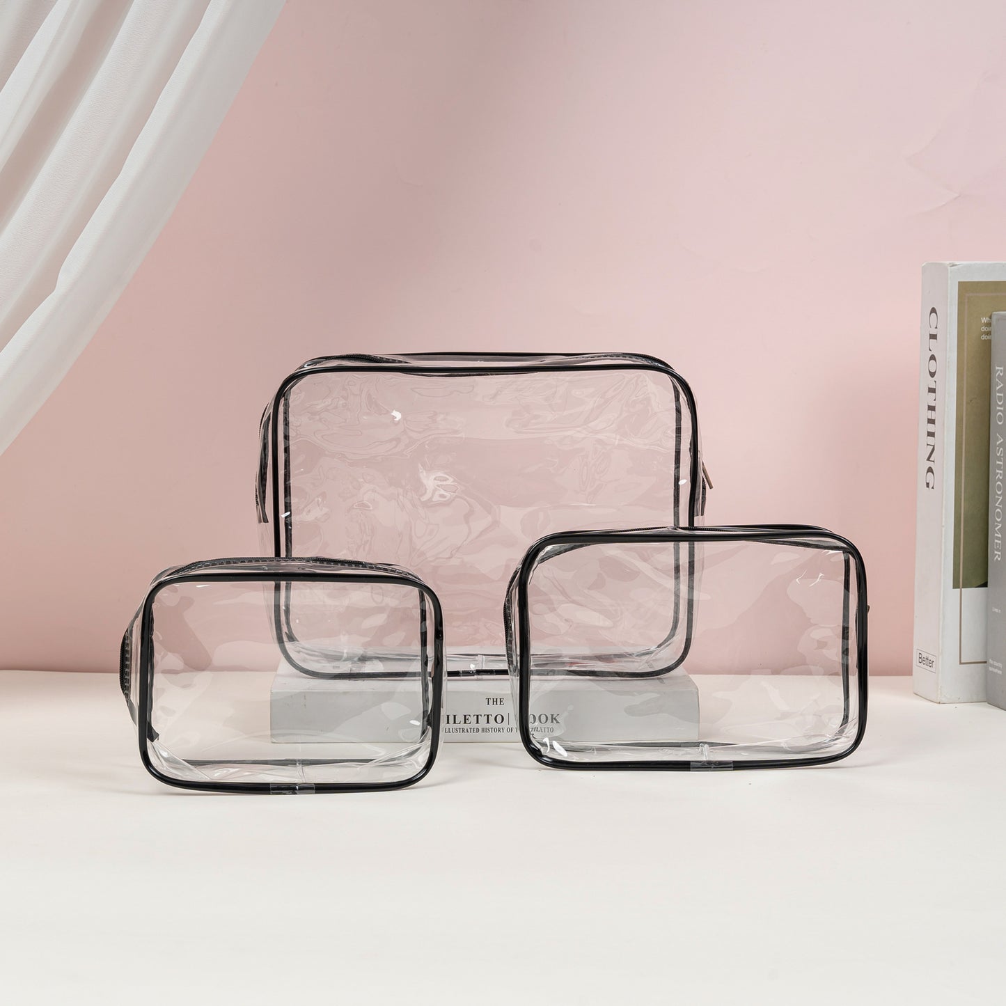 1925 3pcs/set transparent wash bag