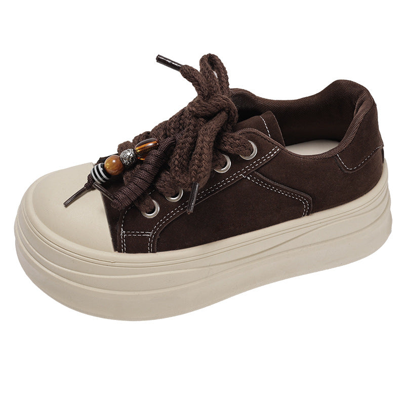 3786 lace-up casual plstform shoes