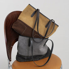 2736 large shopping totes in suede