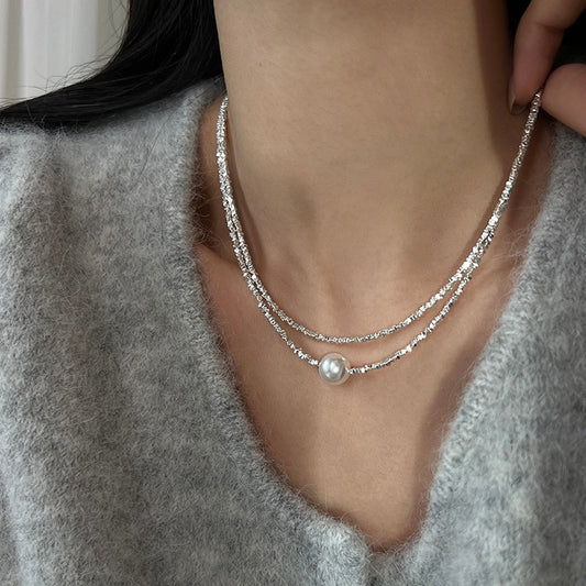 1673 925 silver pearl necklace