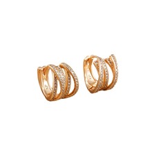 2565 Geometric circle zircon earring