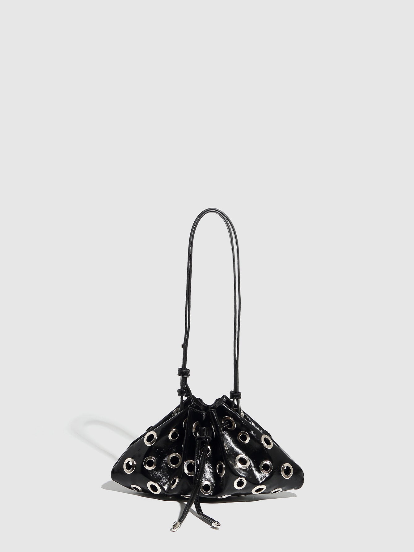 1238 genuine leather small rivet handbag