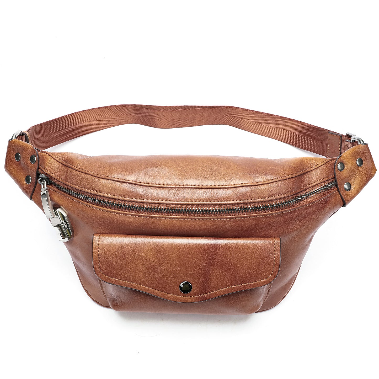 2280 cowhide leather large belt bag