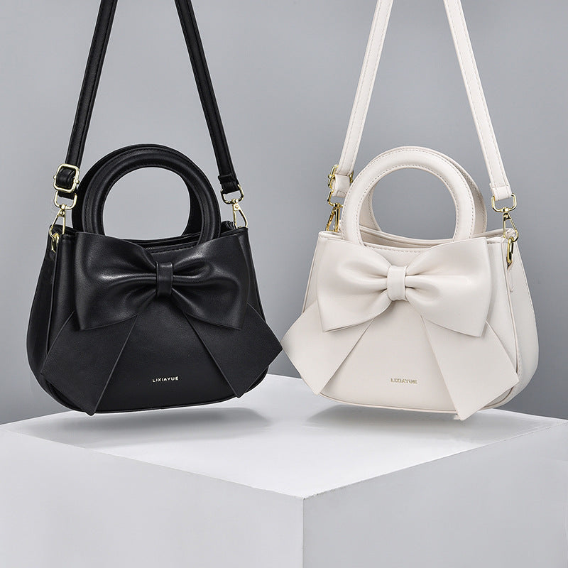 4247genuine leather women bowknot handbag