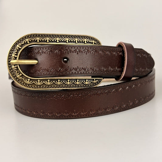 1364 vintage genuine leather women belt