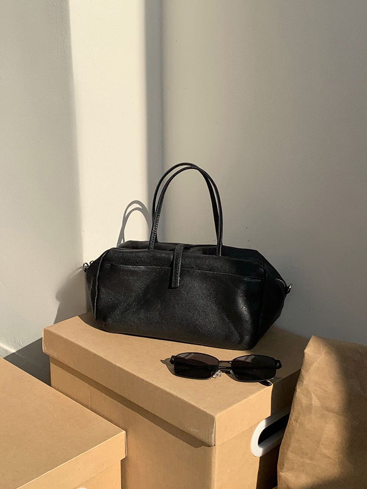 1191 genuine leather boston handbag