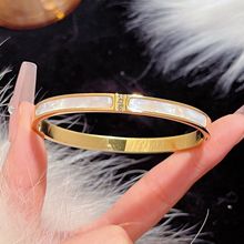 2227 titanium steel rhinestone bracelet