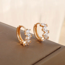 2565 Geometric circle zircon earring
