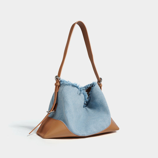 1647 large denim shoulder bag