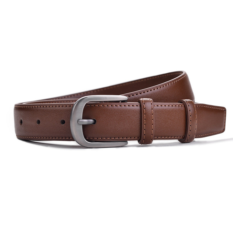 1399 leather pin buckle men's belt