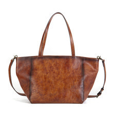 2586 vintage large genuine leather handbag