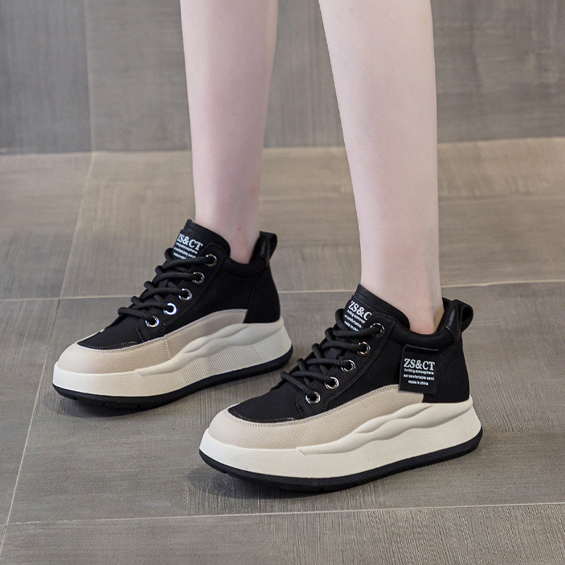 3785 casual fleece-lines platfrom sneakers