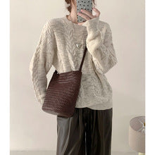 2218 high-end leather bucket handbag