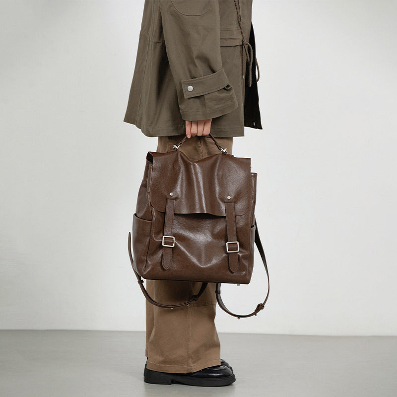 2283 genuine leather casual backpack