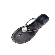 1374 transparent pvc rhinestone women slide
