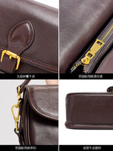 2730 cowhide flap crossbody bag