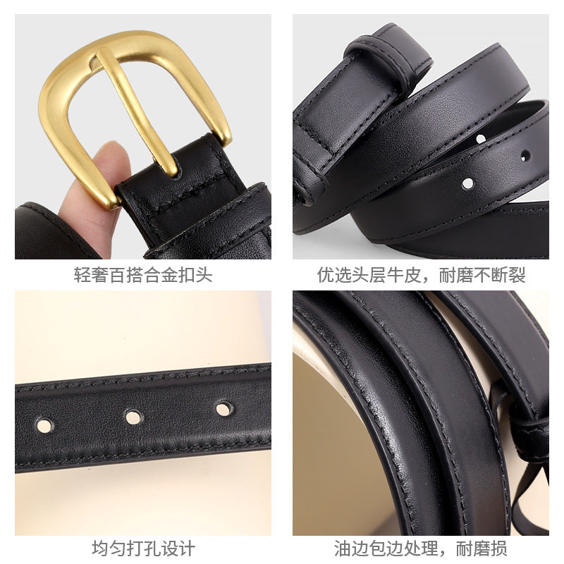 2139 pin bucket leather belt