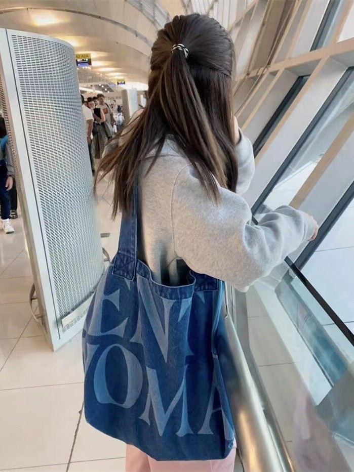 384 denim canvas handbag