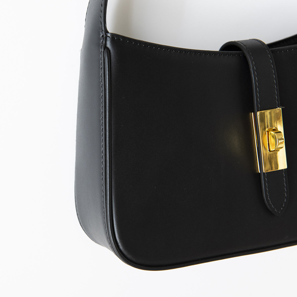 CLK-1 genuine leather small baguette bag
