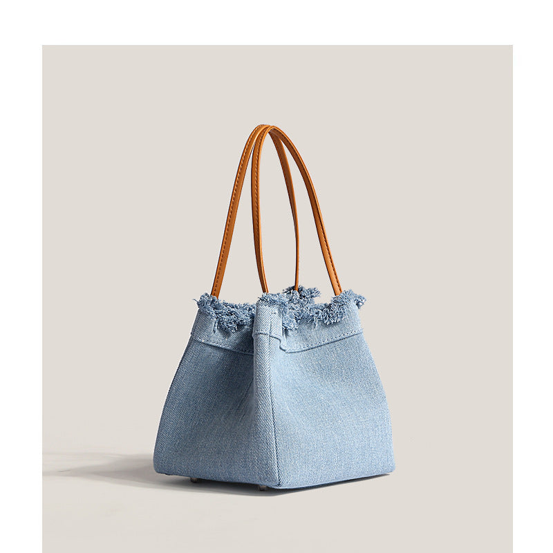 2271 denim canvas bucket bag