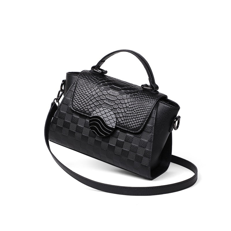 3567 genuine leather woven handbag